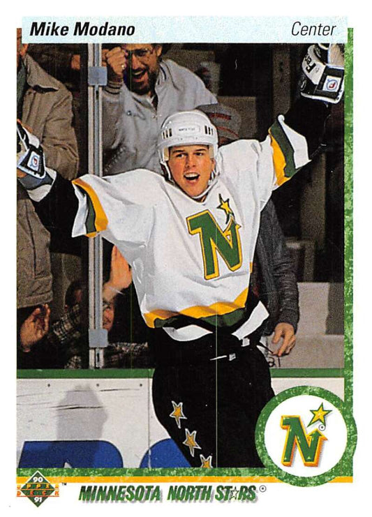 1990-91 Upper Deck Hockey  #46 Mike Modano  RC Rookie Minnesota North Stars  Image 1