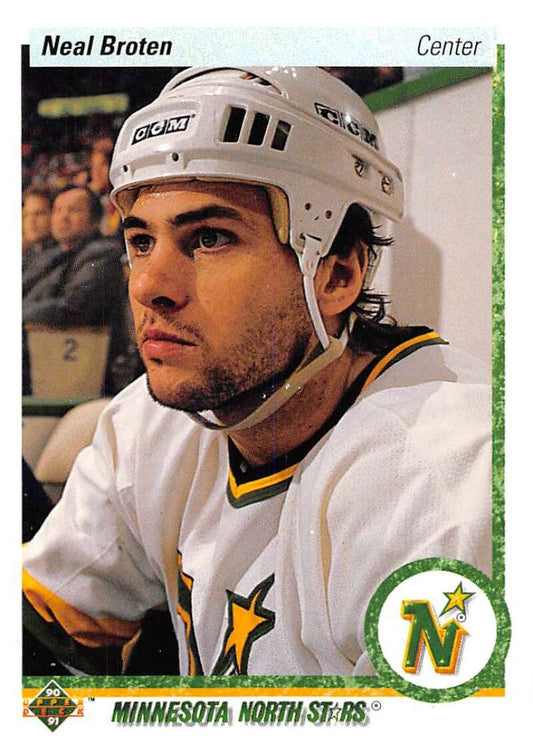 1990-91 Upper Deck Hockey  #48 Neal Broten  Minnesota North Stars  Image 1