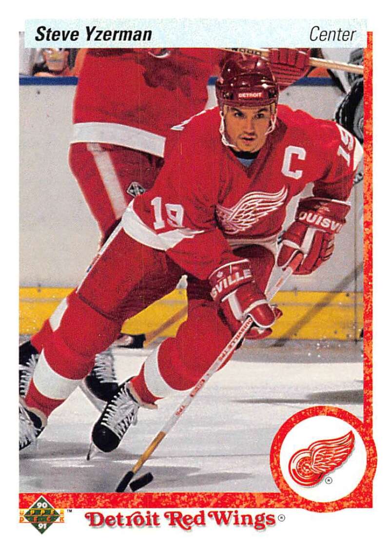 1990-91 Upper Deck Hockey  #56 Steve Yzerman  Detroit Red Wings  Image 1