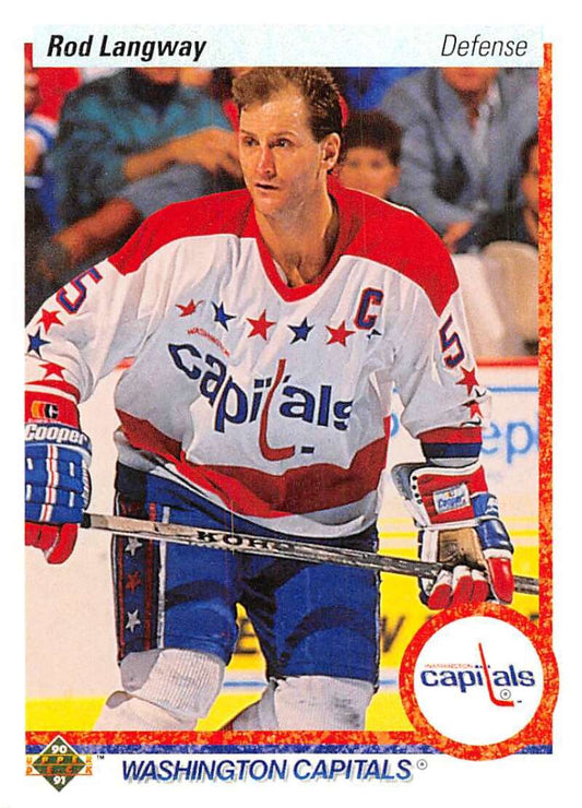 1990-91 Upper Deck Hockey  #57 Rod Langway  Washington Capitals  Image 1