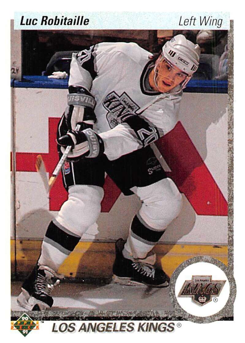1990-91 Upper Deck Hockey  #73 Luc Robitaille  Los Angeles Kings  Image 1