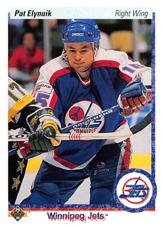 1990-91 Upper Deck Hockey  #74 Pat Elynuik  Winnipeg Jets  Image 1