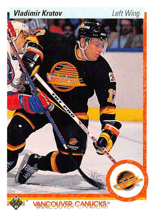 1990-91 Upper Deck Hockey  #77 Vladimir Krutov  Vancouver Canucks  Image 1