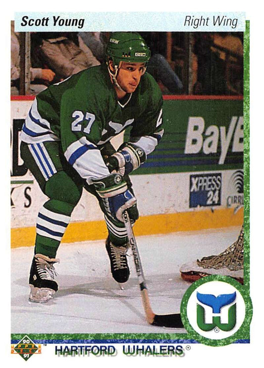 1990-91 Upper Deck Hockey  #87 Scott Young  Hartford Whalers  Image 1