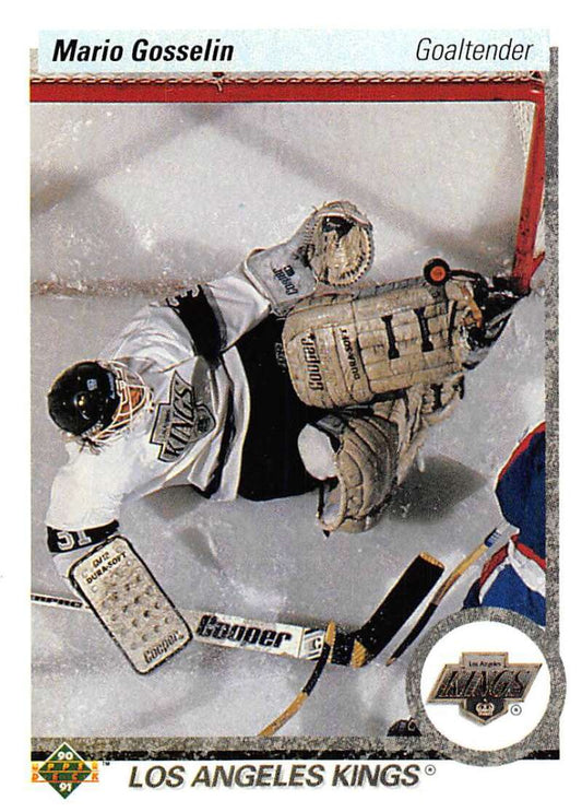 1990-91 Upper Deck Hockey  #91 Mario Gosselin  Los Angeles Kings  Image 1