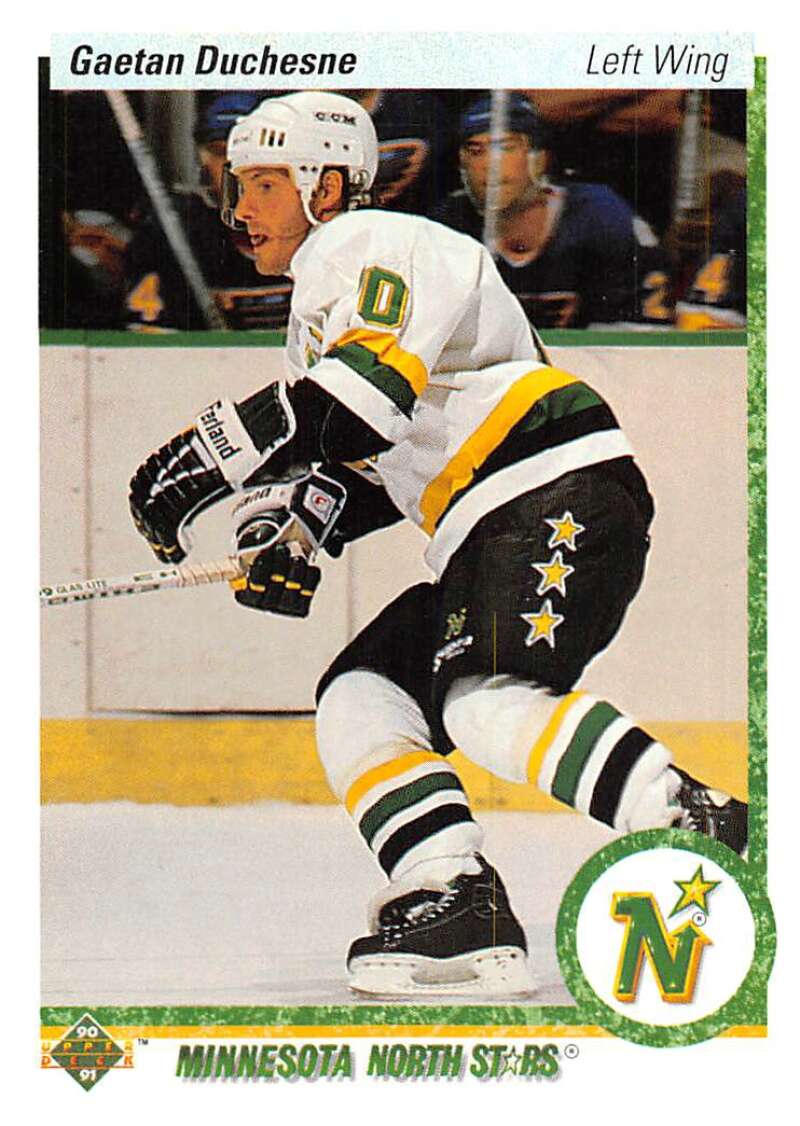 1990-91 Upper Deck Hockey  #108 Gaetan Duchesne  Minnesota North Stars  Image 1