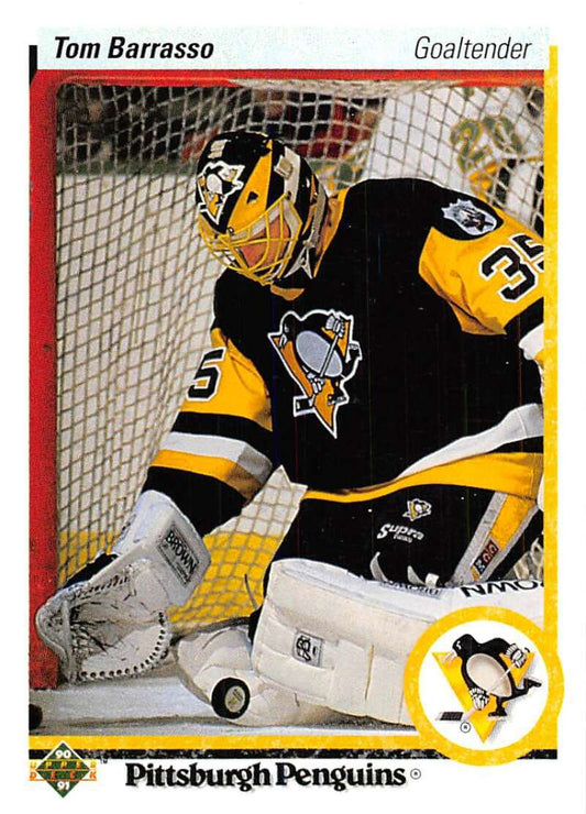 1990-91 Upper Deck Hockey  #121 Tom Barrasso  Pittsburgh Penguins  Image 1
