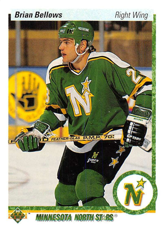 1990-91 Upper Deck Hockey  #126 Brian Bellows  Minnesota North Stars  Image 1