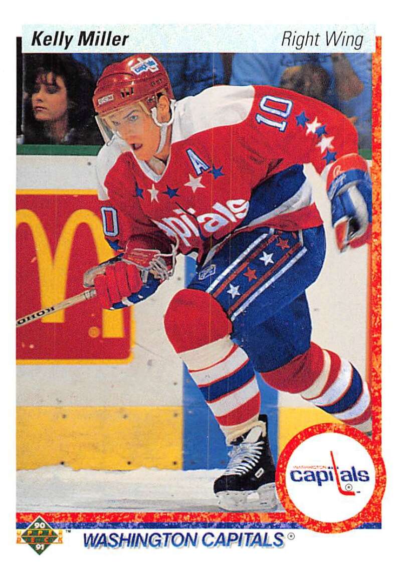 1990-91 Upper Deck Hockey  #130 Kelly Miller  Washington Capitals  Image 1