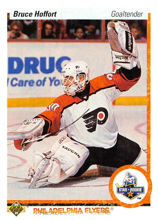1990-91 Upper Deck Hockey  #135 Bruce Hoffort  Philadelphia Flyers  Image 1