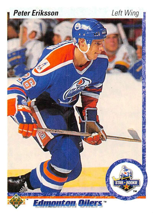 1990-91 Upper Deck Hockey  #145 Peter Eriksson  Edmonton Oilers  Image 1