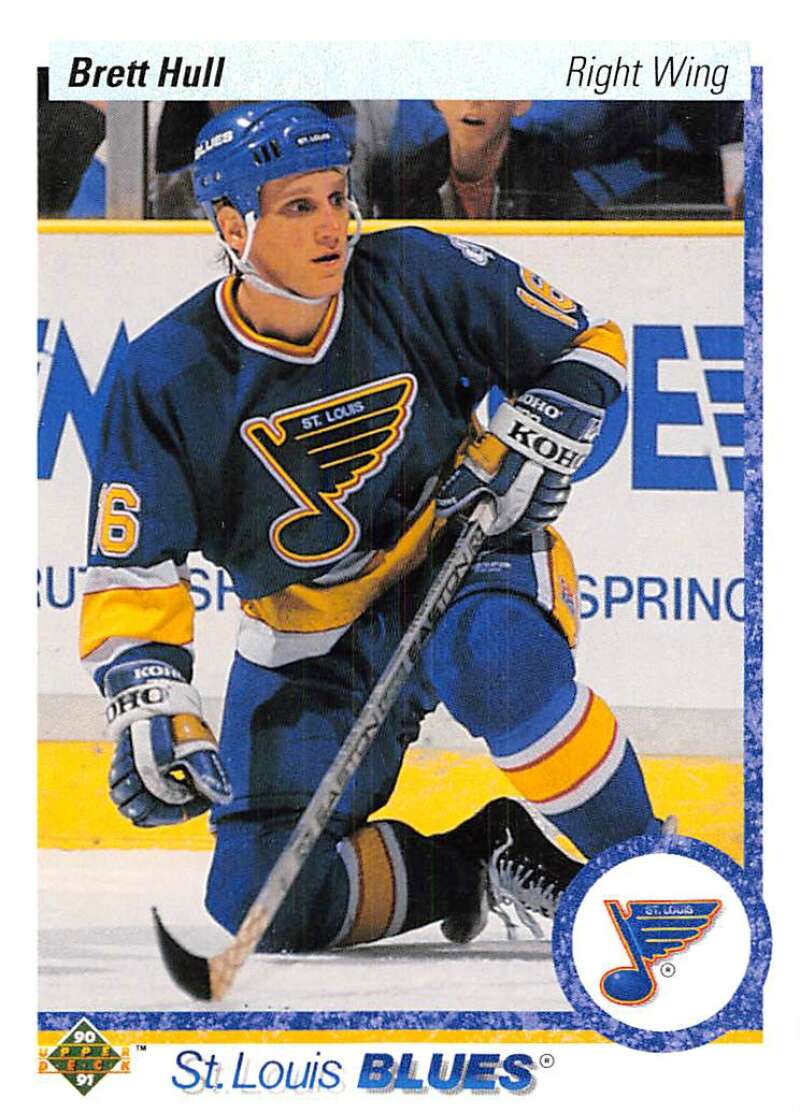 1990-91 Upper Deck Hockey  #154 Brett Hull  St. Louis Blues  Image 1