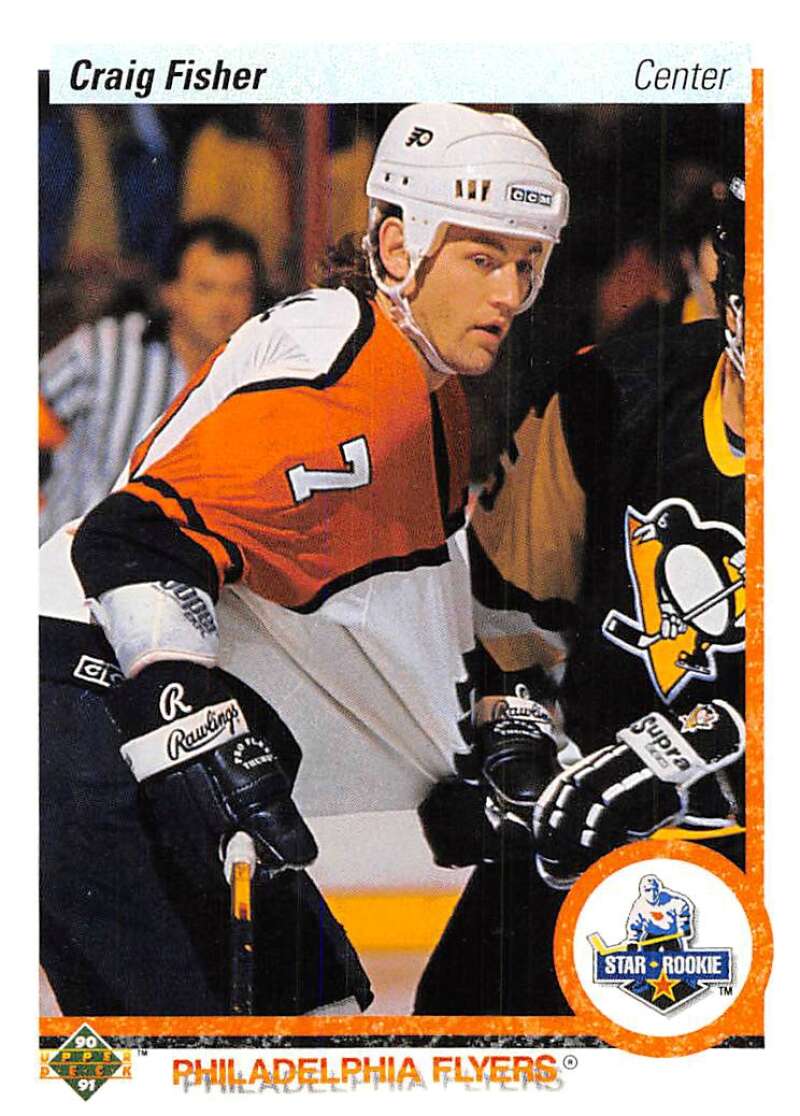 1990-91 Upper Deck Hockey  #155 Craig Fisher  Philadelphia Flyers  Image 1