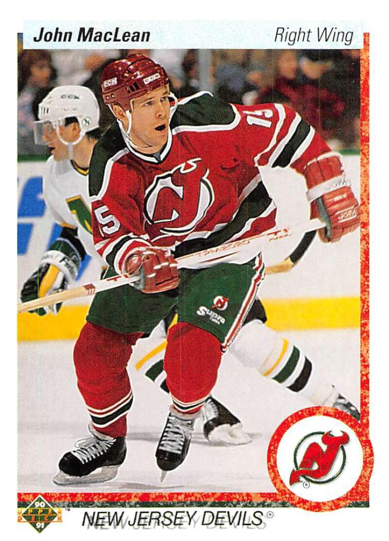 1990-91 Upper Deck Hockey  #161 John MacLean  New Jersey Devils  Image 1