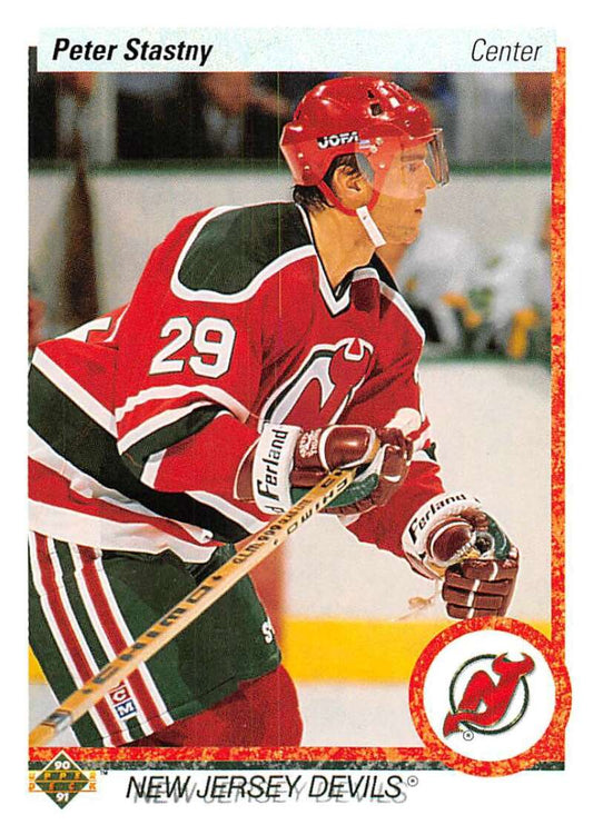 1990-91 Upper Deck Hockey  #163 Peter Stastny  New Jersey Devils  Image 1