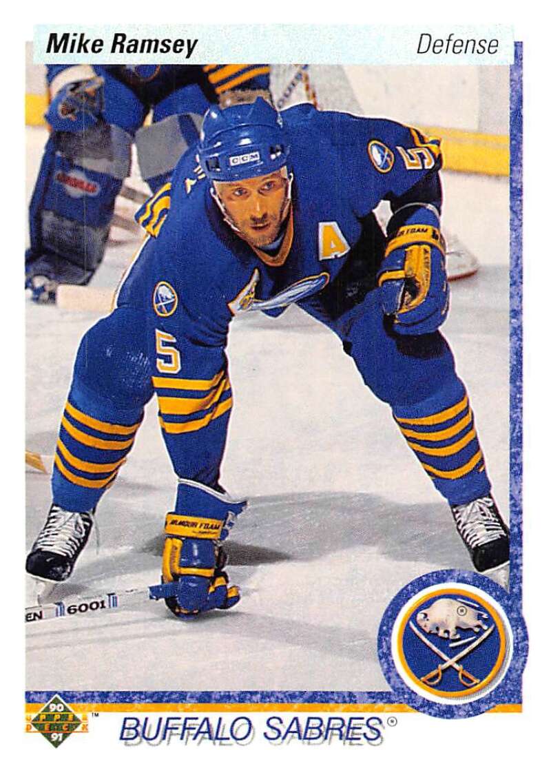 1990-91 Upper Deck Hockey  #168 Mike Ramsey  Buffalo Sabres  Image 1