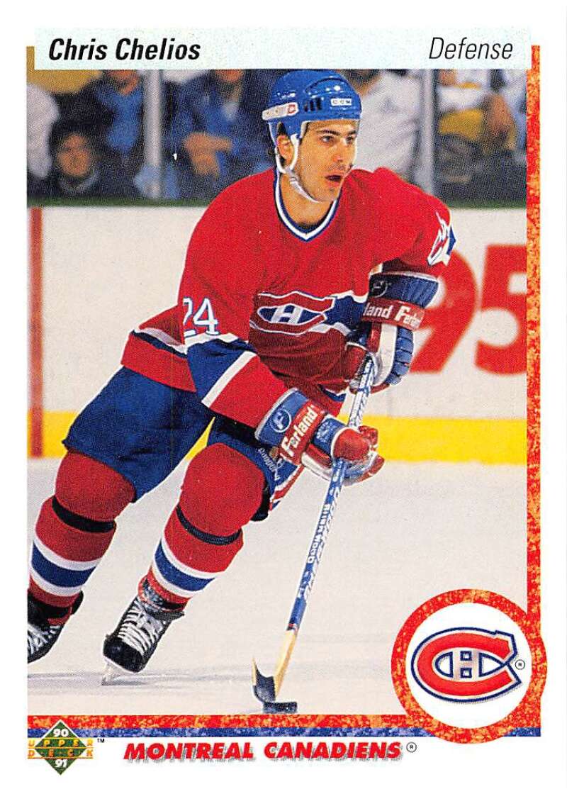 1990-91 Upper Deck Hockey  #174 Chris Chelios  Montreal Canadiens  Image 1