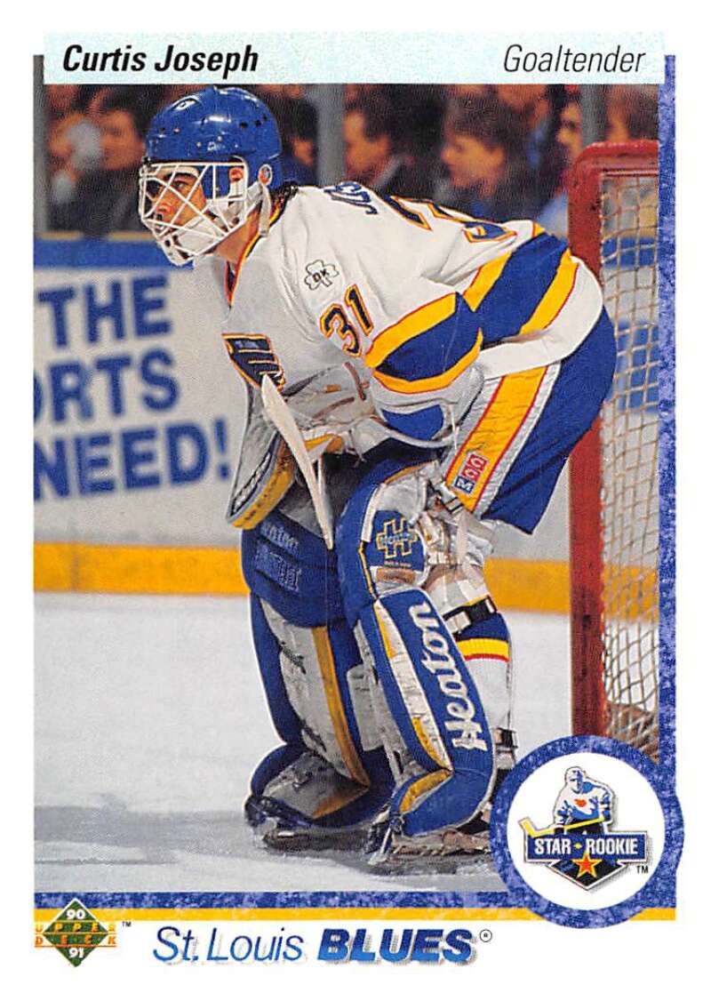 1990-91 Upper Deck Hockey  #175 Curtis Joseph  RC Rookie St. Louis Blues  Image 1