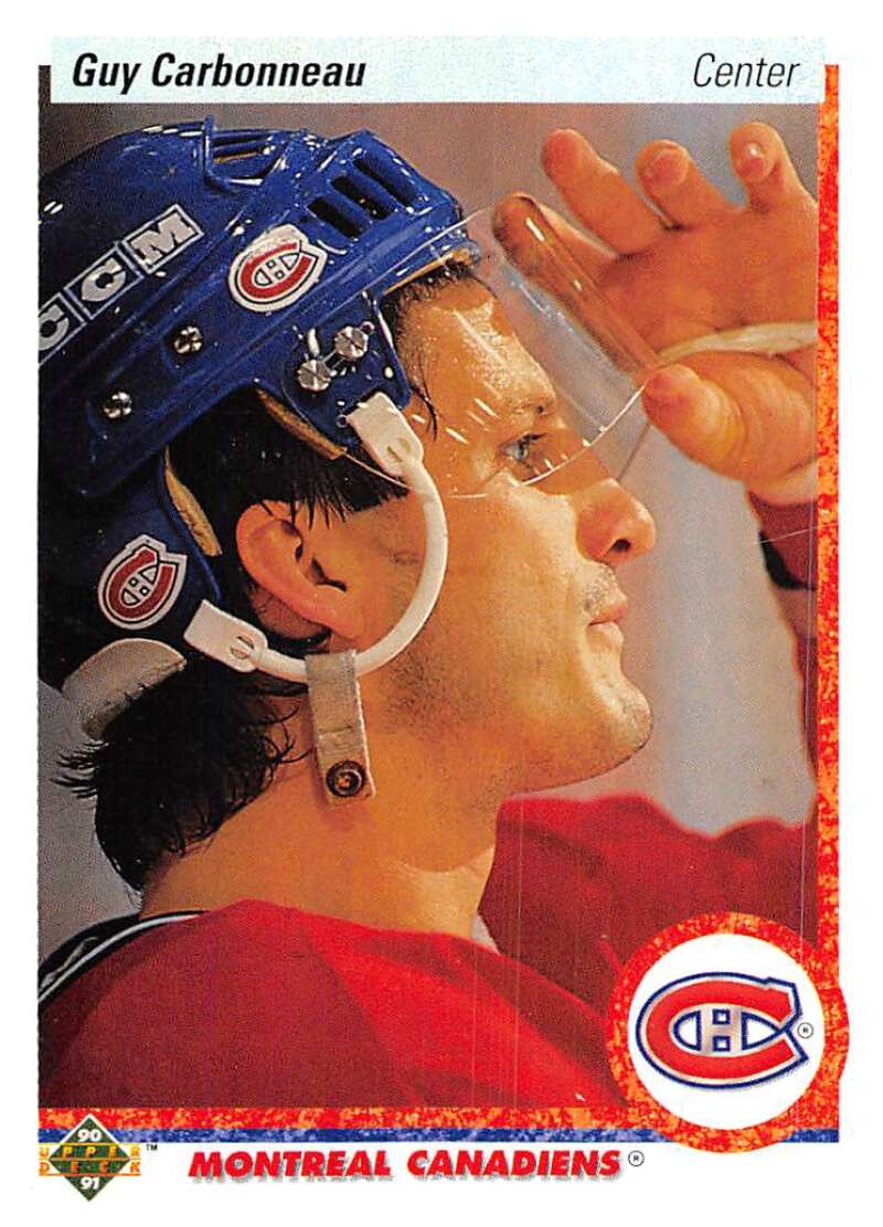 1990-91 Upper Deck Hockey  #188 Guy Carbonneau  Montreal Canadiens  Image 1