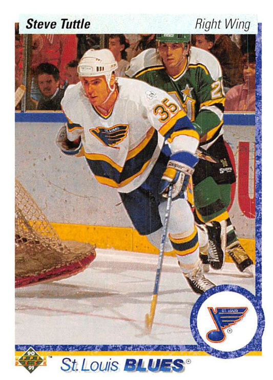 1990-91 Upper Deck Hockey  #195 Steve Tuttle  St. Louis Blues  Image 1