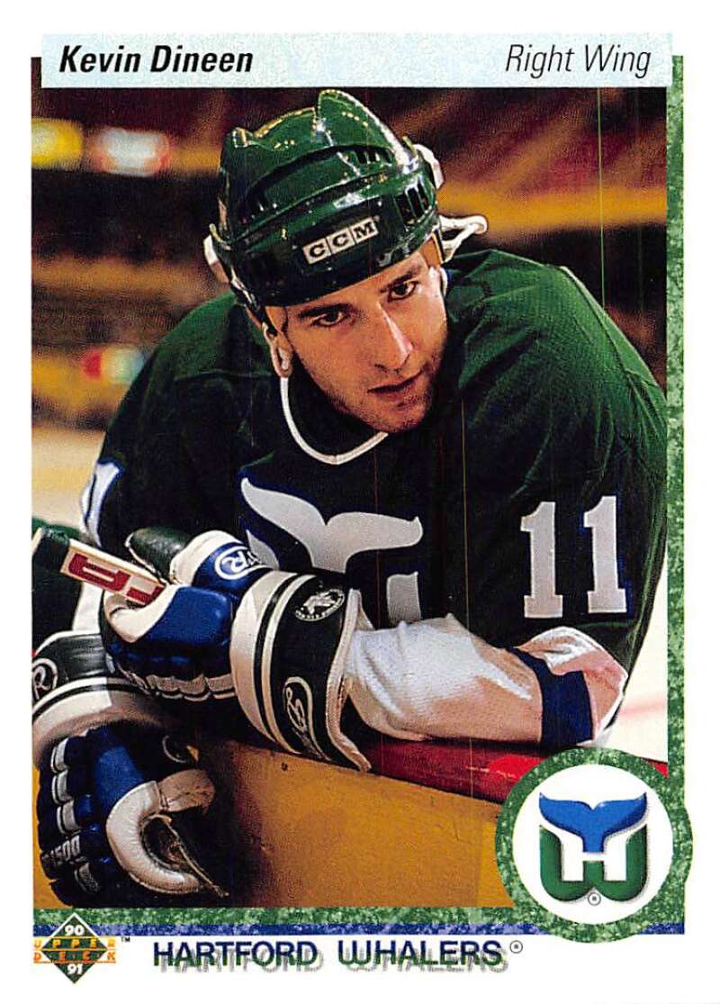 1990-91 Upper Deck Hockey  #266 Kevin Dineen  Hartford Whalers  Image 1