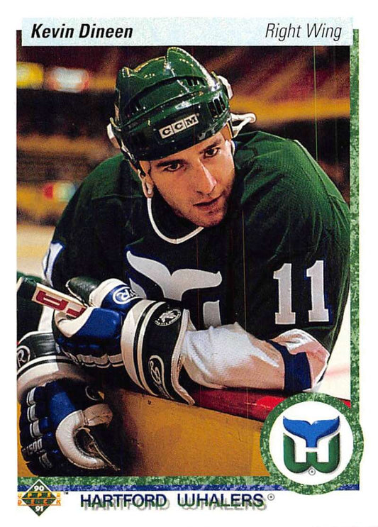 1990-91 Upper Deck Hockey  #266 Kevin Dineen  Hartford Whalers  Image 1