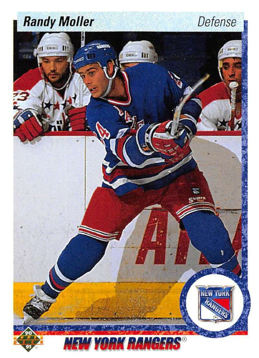 1990-91 Upper Deck Hockey  #418 Randy Moller  New York Rangers  Image 1