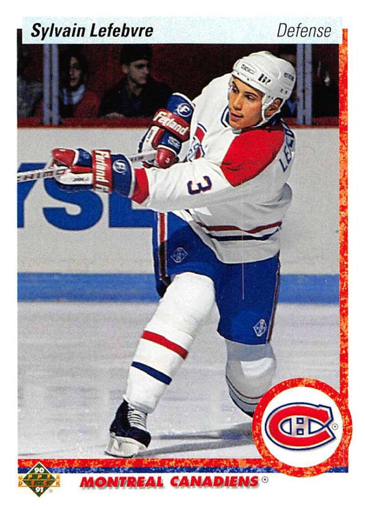 1990-91 Upper Deck Hockey  #421 Sylvain Lefebvre  Montreal Canadiens  Image 1