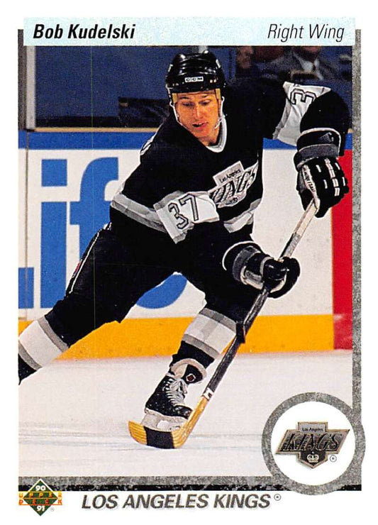 1990-91 Upper Deck Hockey  #433 Bob Kudelski  RC Rookie Los Angeles Kings  Image 1