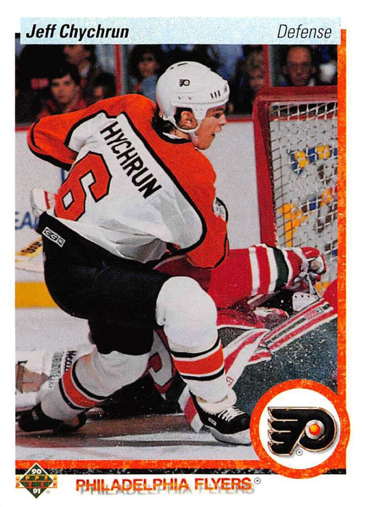 1990-91 Upper Deck Hockey  #446 Jeff Chychrun  Philadelphia Flyers  Image 1