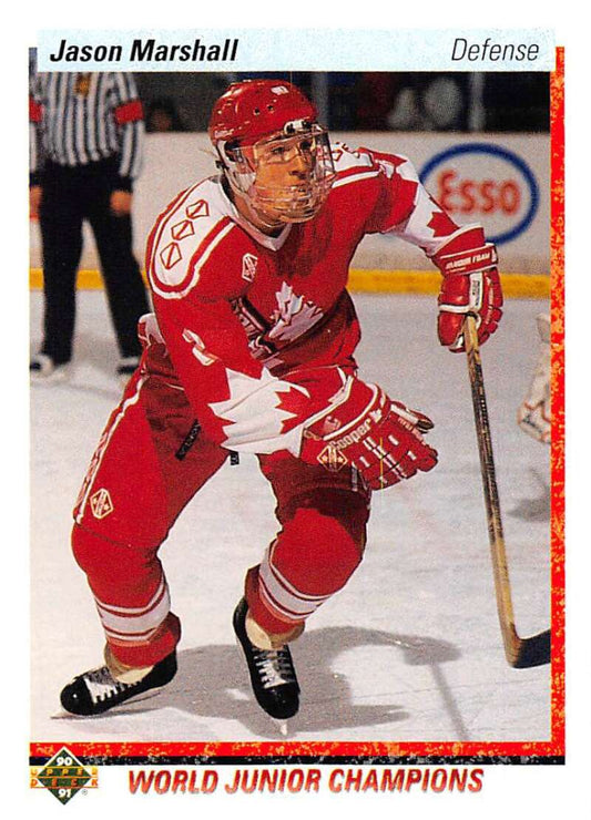 1990-91 Upper Deck Hockey  #453 Jason Marshall  RC Rookie  Image 1