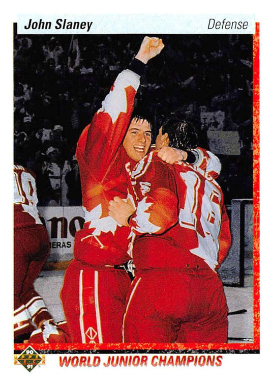 1990-91 Upper Deck Hockey  #457 John Slaney  Washington Capitals  Image 1