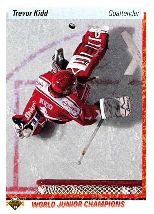 1990-91 Upper Deck Hockey  #463 Trevor Kidd  RC Rookie  Image 1