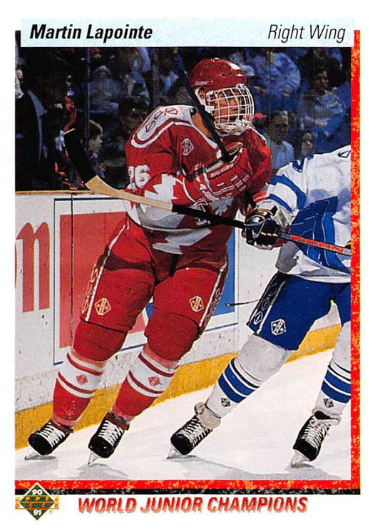 1990-91 Upper Deck Hockey  #467 Martin Lapointe  RC Rookie  Image 1