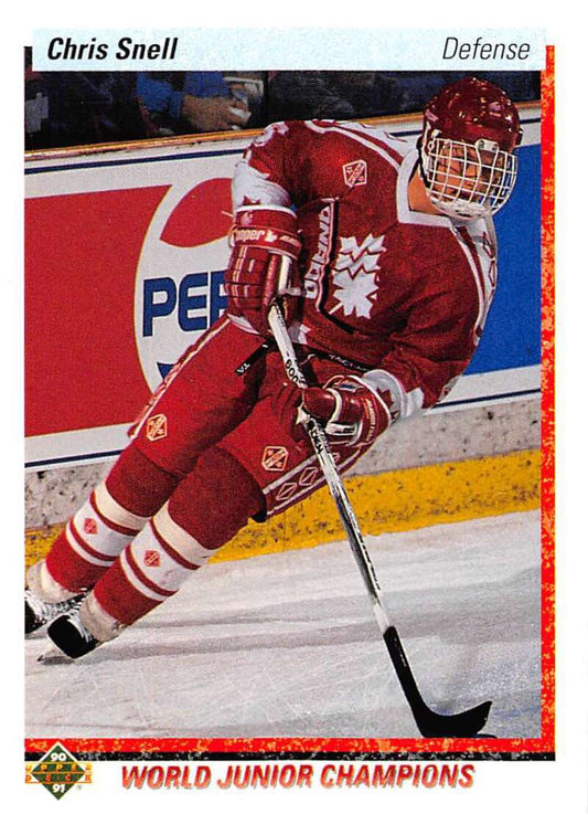 1990-91 Upper Deck Hockey  #468 Chris Snell  RC Rookie  Image 1