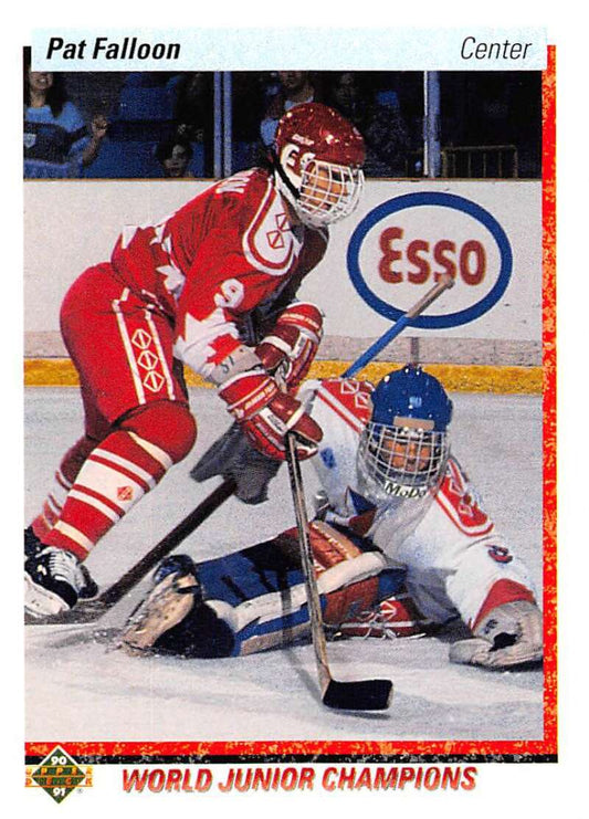 1990-91 Upper Deck Hockey  #469 Pat Falloon  RC Rookie  Image 1