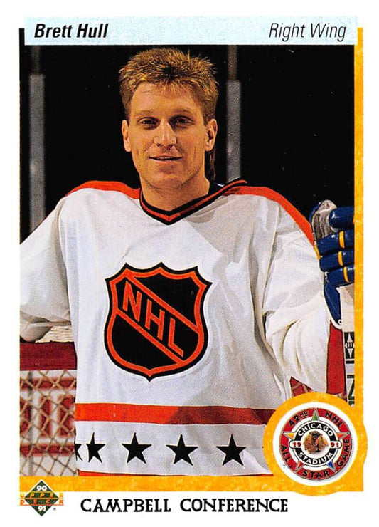 1990-91 Upper Deck Hockey  #474 Brett Hull AS  St. Louis Blues  Image 1