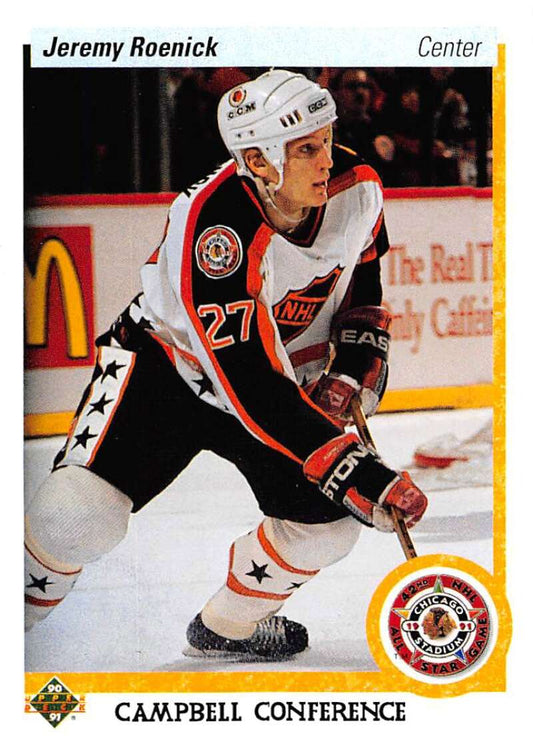 1990-91 Upper Deck Hockey  #481 Jeremy Roenick AS  Chicago Blackhawks  Image 1