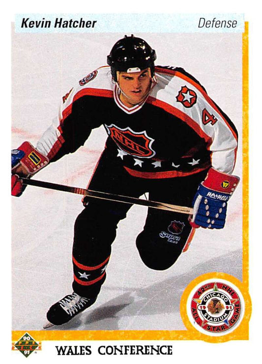 1990-91 Upper Deck Hockey  #486 Kevin Hatcher AS  Washington Capitals  Image 1