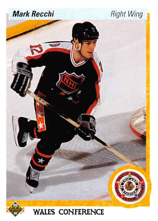 1990-91 Upper Deck Hockey  #487 Mark Recchi AS  Pittsburgh Penguins  Image 1