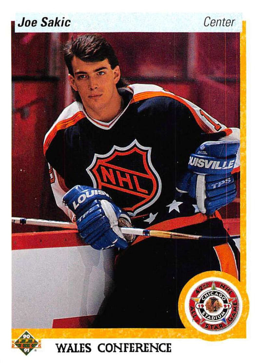 1990-91 Upper Deck Hockey  #490 Joe Sakic AS   Image 1