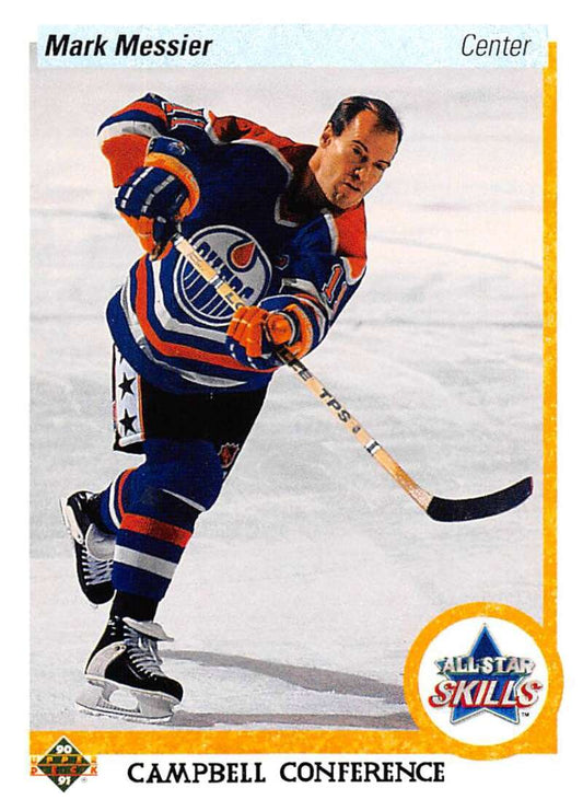 1990-91 Upper Deck Hockey  #494 Mark Messier AS  Edmonton Oilers  Image 1