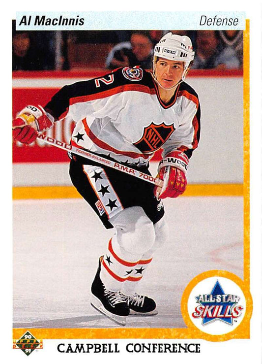 1990-91 Upper Deck Hockey  #497 Al MacInnis AS  Calgary Flames  Image 1