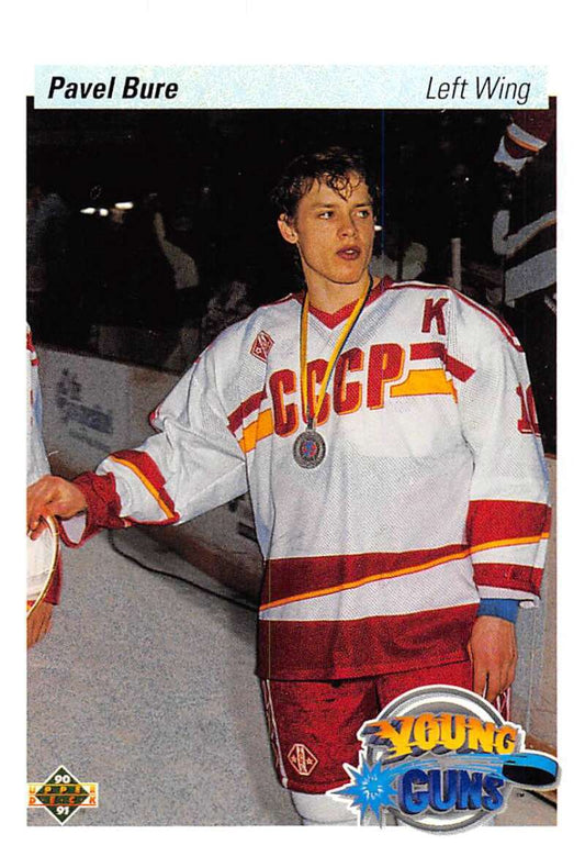 1990-91 Upper Deck Hockey  #526 Pavel Bure  RC Rookie Vancouver Canucks  Image 1