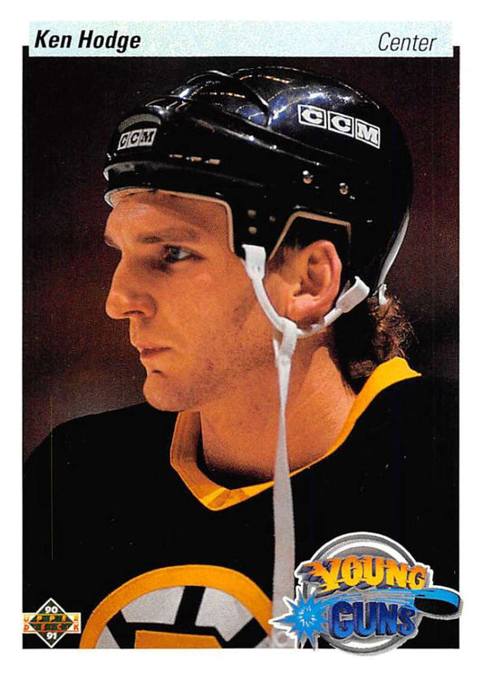 1990-91 Upper Deck Hockey  #529 Ken Hodge Jr.  RC Rookie Boston Bruins  Image 1