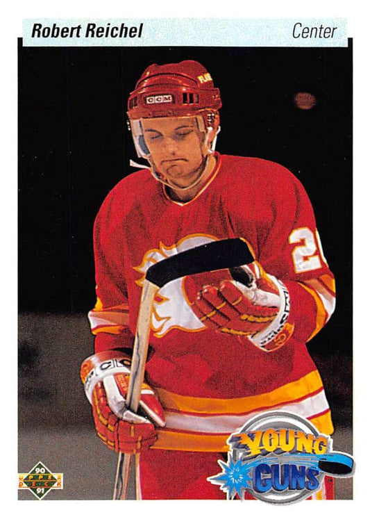 1990-91 Upper Deck Hockey  #533 Robert Reichel  RC Rookie Calgary Flames  Image 1