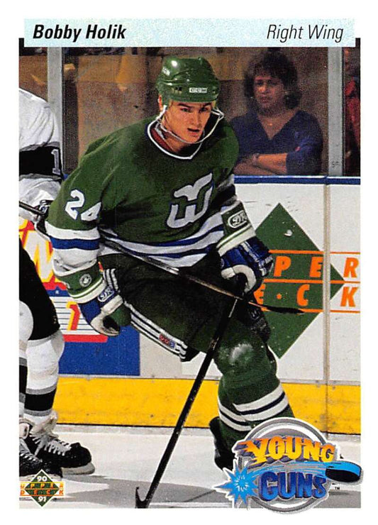 1990-91 Upper Deck Hockey  #534 Bobby Holik  RC Rookie Hartford Whalers  Image 1