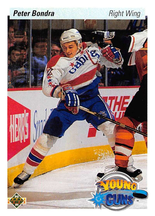 1990-91 Upper Deck Hockey  #536 Peter Bondra  RC Rookie Washington Capitals  Image 1