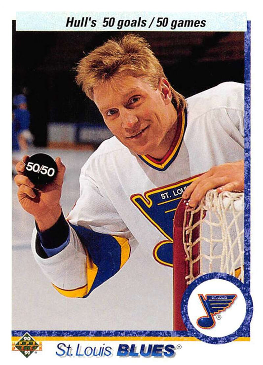 1990-91 Upper Deck Hockey  #546 Brett Hull   Image 1