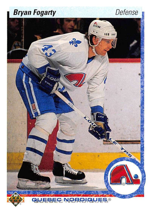 1990-91 Upper Deck Hockey  #548 Bryan Fogarty  Quebec Nordiques  Image 1